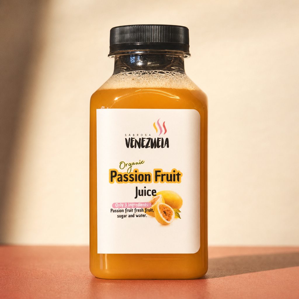 Organic Passion Fruit Juice.